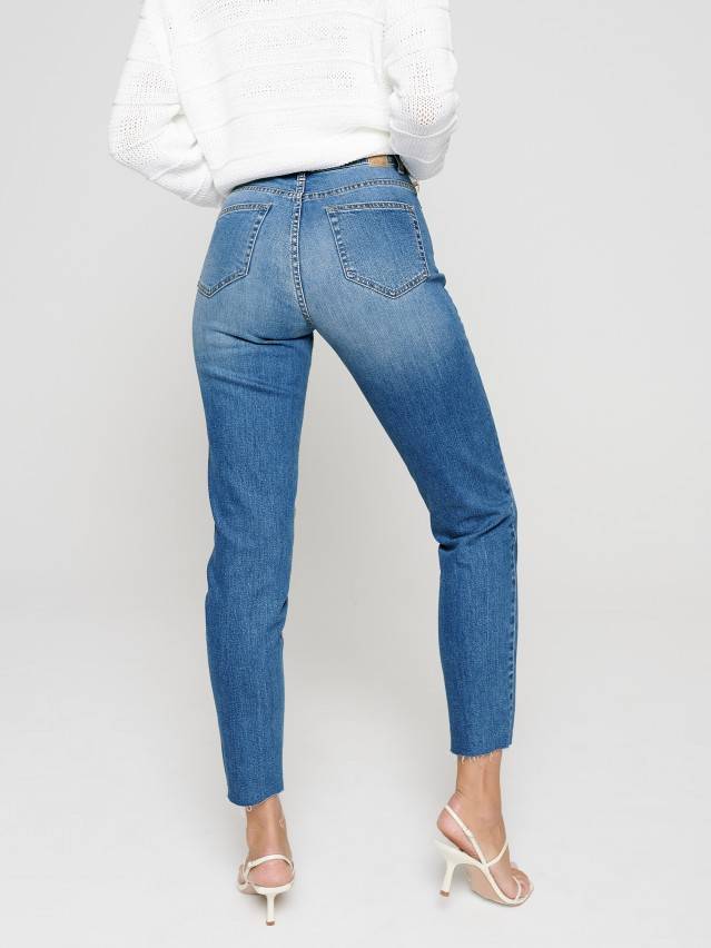 Джинсы Mom Fit с высокой посадкой CON-189, р.170-102, mid blue - 3