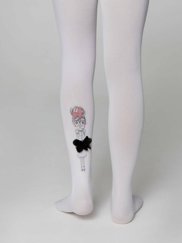 Колготки детские нарядные CE PRETTY, р.104-110, bianco - 4