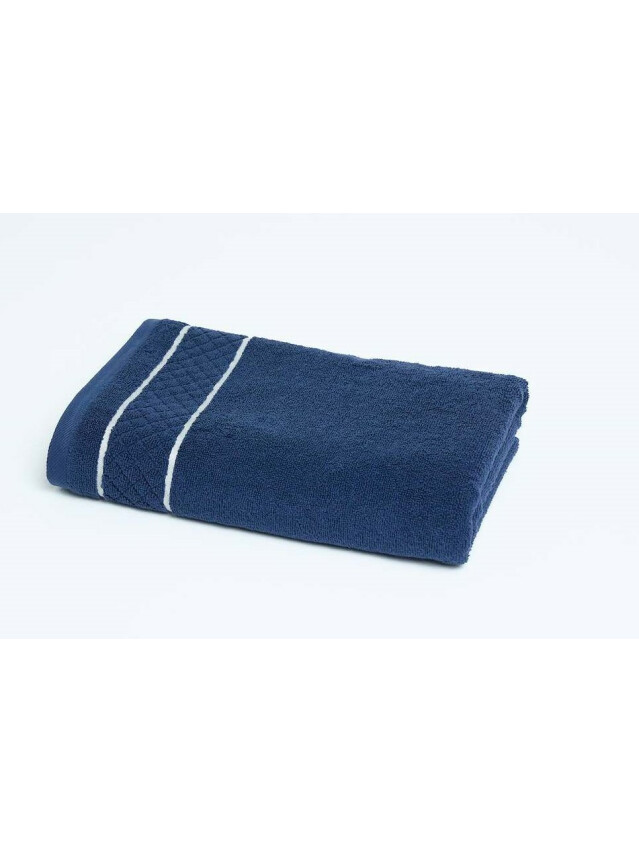 Полотенце махровое TWL Soft 450 г/м2, 70*140 см, т.синий - 1