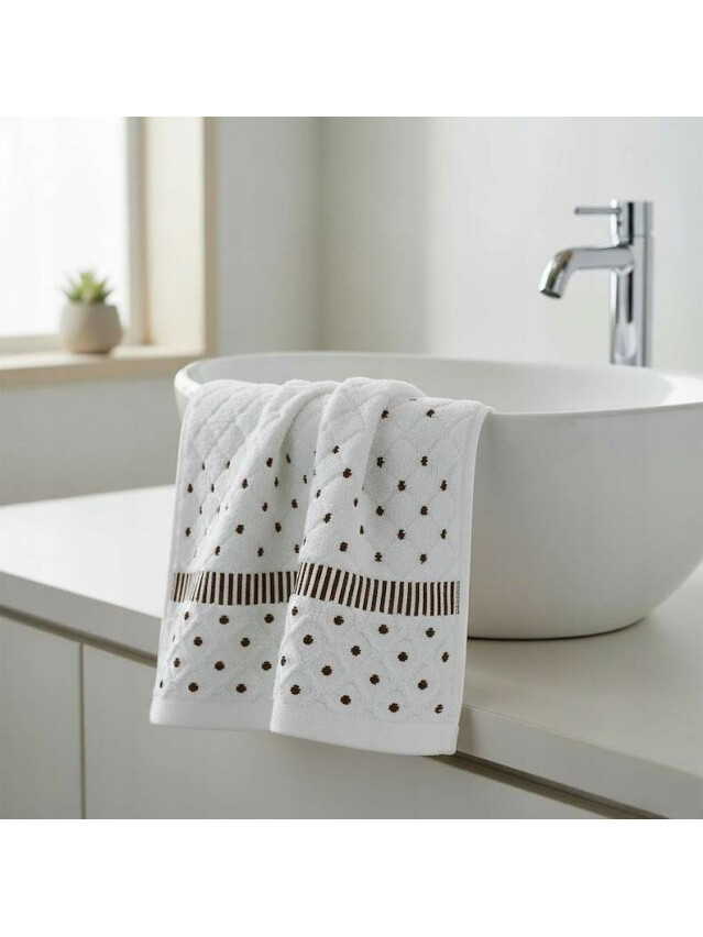 Полотенце махровое TWL Prime 500 г/м2, 70*140 см, белый - 4