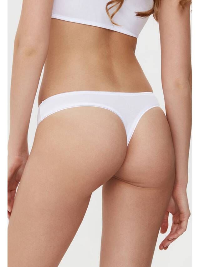 Женские стринги из хлопка, LST 2000, 90 / XS, белый - 3