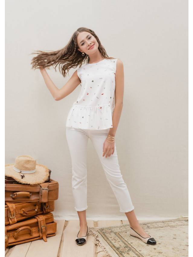 Джинсы Straight Fit со средней посадкой CON-118, р.170-90, white. Рекомендуем к покупке меньший размер (обхват бедер). - 1