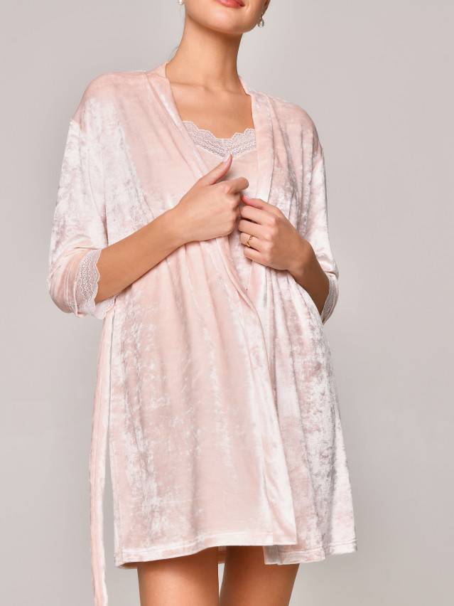 Халат женский CE VELVET LOUNGEWEAR LHW 1006, р.170-96-102, light pink - 3