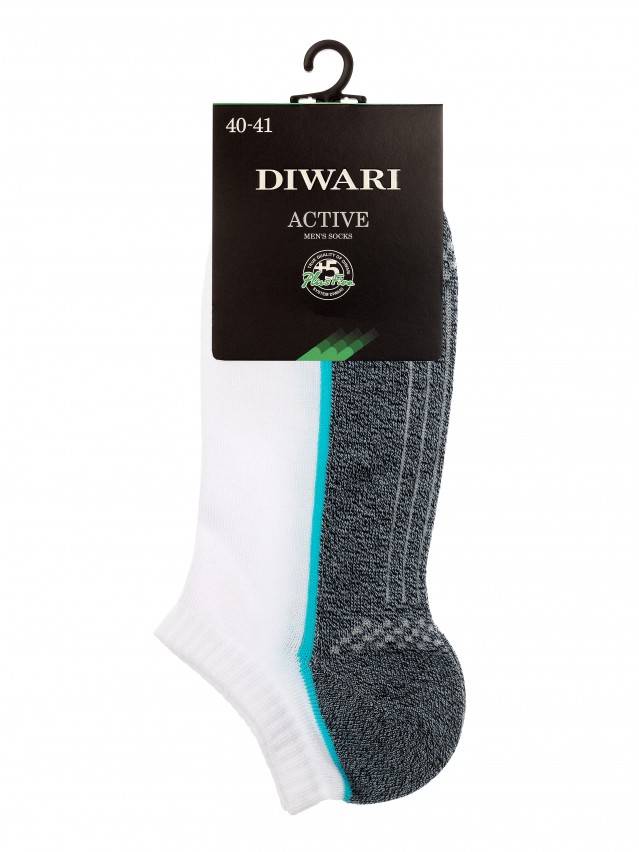 Носки мужские ACTIVE (ультракороткие) 15С-44СП, р. 40-41, белый-джинс, рис. 044 - 2