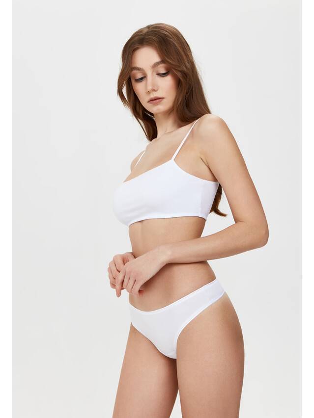 Женские стринги из хлопка, LST 2000, 90 / XS, белый - 2