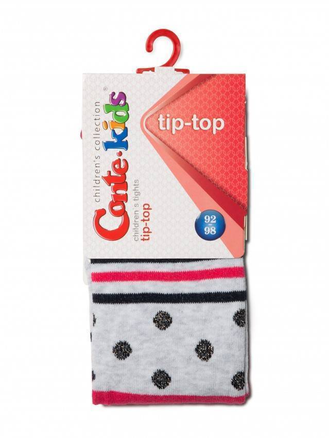 Колготки хлопковые детские TIP-TOP (люрекс) 7С-78СП, p. 92-98, светло-серый-малиновый, рис. 408 - 2