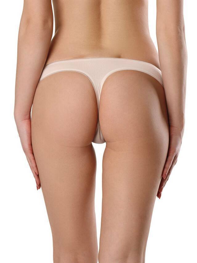 Женские стринги из хлопка, LST 2000, 90 / XS, телесный цвет - 5