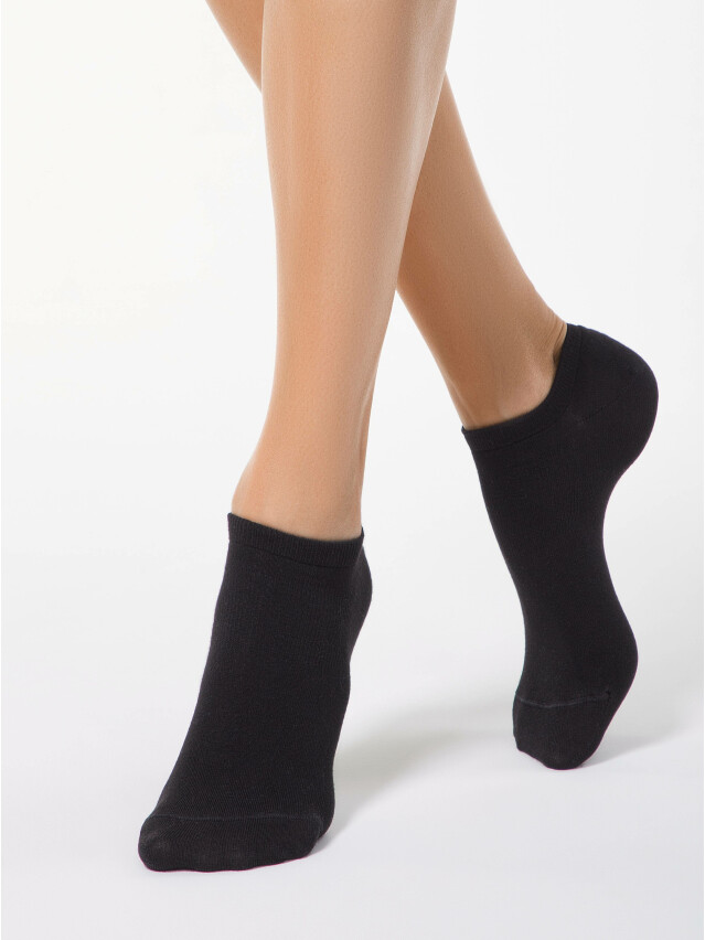 Носки женские вискозные LEV L0231S (ультракороткие, tencel),р.36-37, 079 black - 1