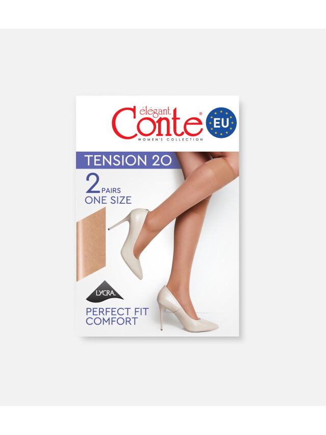 Гольфы женские CE TENSION 20 (2 пары) (EURO),р.23-25, natural - 1