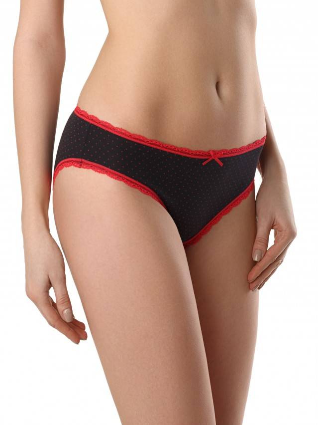 Трусы женские LAZY DAYS LB 1003 (на вешалке),р.90, black-red - 1