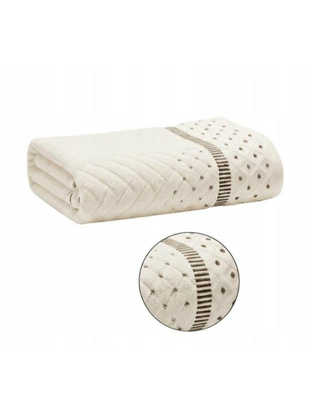 Полотенце махровое TWL Prime 500 г/м2, 70*140 см, кремовый - 1