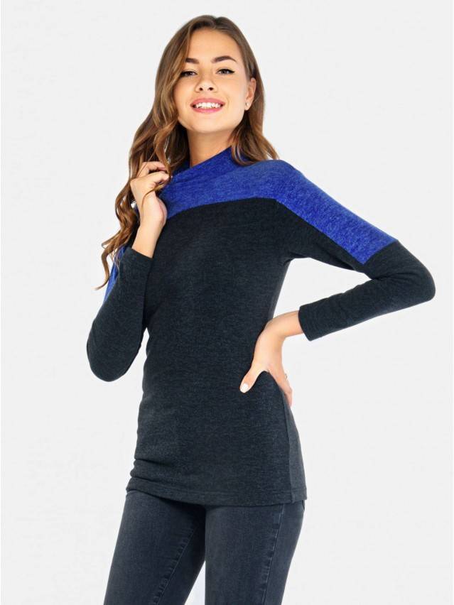 Джемпер LD 669 17С-286ТСП, p. 158,164-100, черный-синий - 1