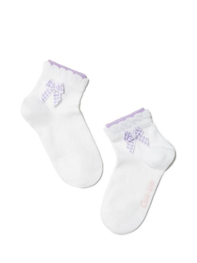 Носки хлопковые детские TIP-TOP (2 пары, пикот) 7С-90СП,7С-100СП, p. 12, белый-сиреневый, рис. 705 - 2