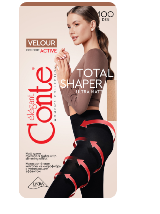 Колготки женские VELOUR ACTIVE 100, р.2, nero - 5