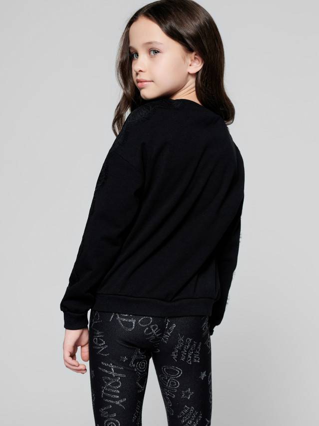 Свитшот DD 1074, р.134,140-72, shiny black - 3