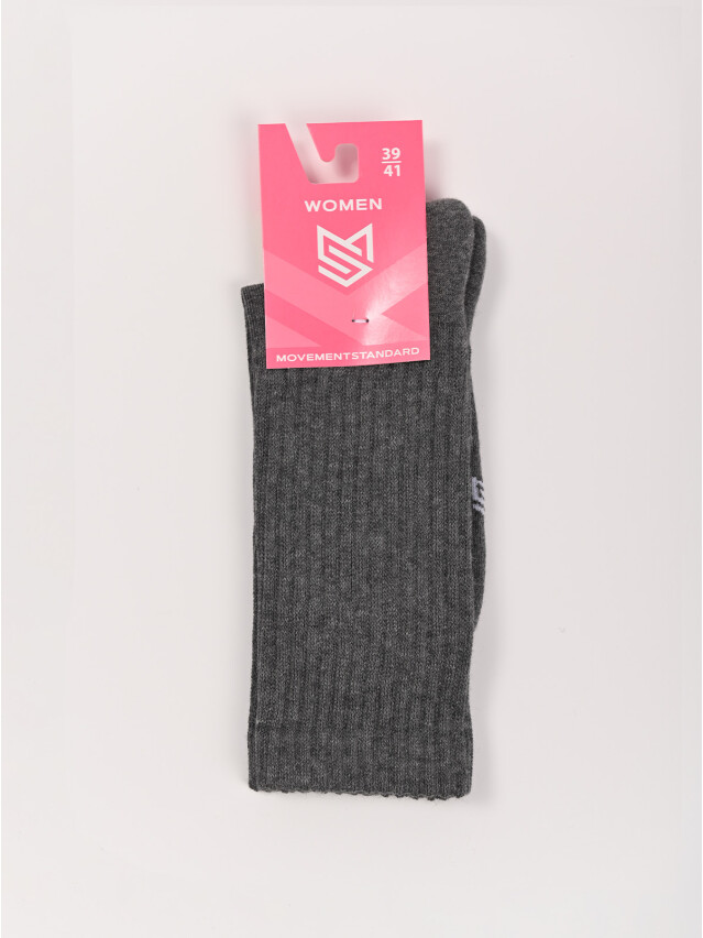 Носки жен. MS M0115S (высокие, махр. стопа) р.36-38, 00 т.серый меланж - 4