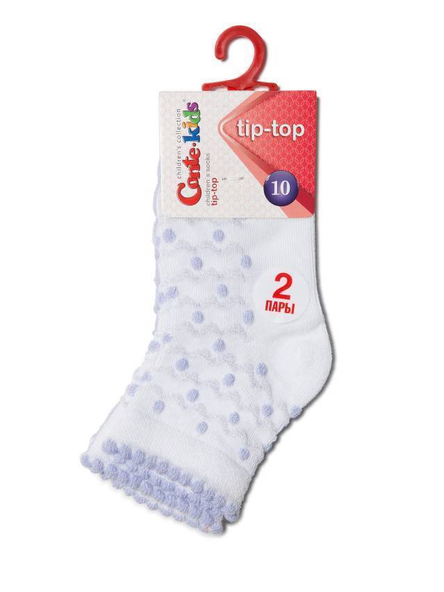 Носки хлопковые детские TIP-TOP (жаккард, 2 пары) 16С-100СП, p. 10, белый-бледно-фиолетовый, рис. 714 - 4