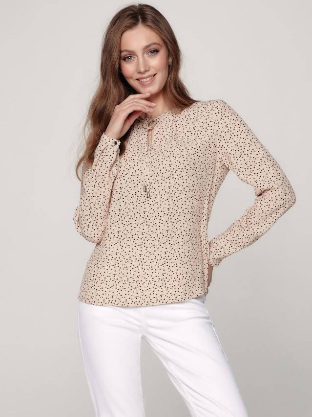 Блузка женская CE LBL 1178, р.170-84-90, beige-multi - 3