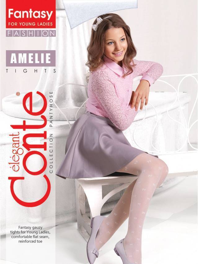 Колготки полиамидные детские AMELIE 17С-12СП, p. 146-152, bianco - 3