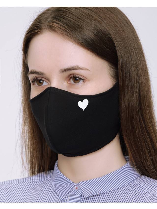 Повязка на лицо F 06, р.15 х 23, black - 2