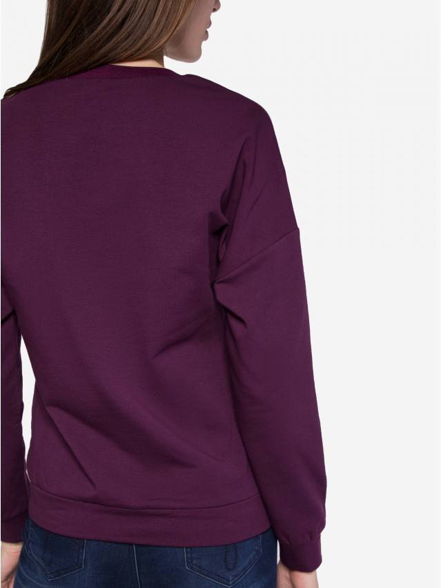 Свитшот LD 843, р.170-100, plum - 2