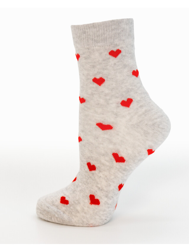 Носки женские хлопковые L&R 110 (классические),р.36-38, 46 св.серый меланж - 2