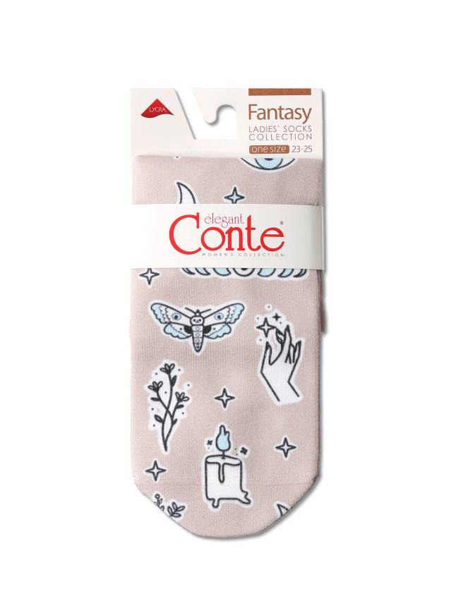 Носки женские хлопковые CE FANTASY (короткие, печать) 21С-112/1СП, р.36-39, 331 бежевый - 3