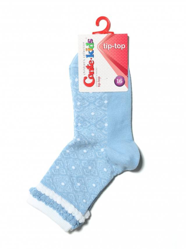 Носки хлопковые детские TIP-TOP (пикот) 14С-15СП, p. 16, голубой, рис. 191 - 2