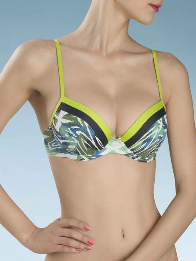 Бюстгальтер купальный женский ESLI JAMAICA SB1008, р.75B, зеленый набивной - 1