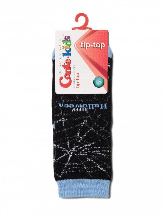 Носки хлопковые детские TIP-TOP (стразы, люрекс) 17С-22СП, p. 18, черный-голубой, рис. 285 - 2