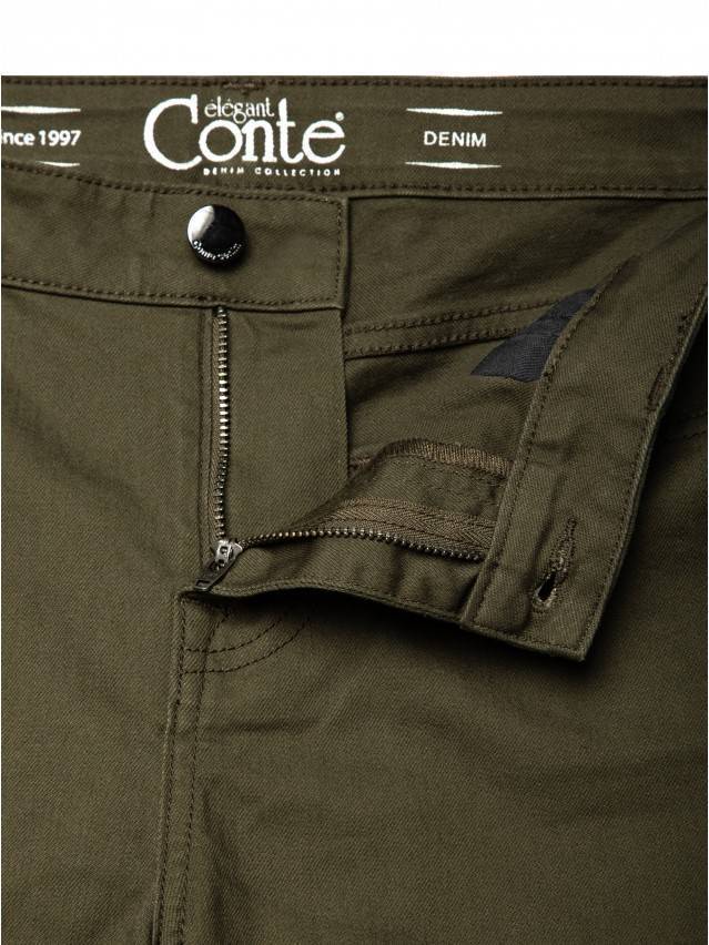 Джинсы Straight Fit со средней посадкой CON-139A, р.170-90, khaki. Рекомендуем к покупке меньший размер (обхват бедер). - 7