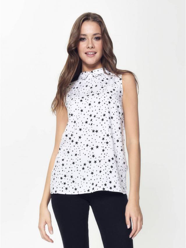 Блузка LBL 885, р.170-84-90, white-black - 2