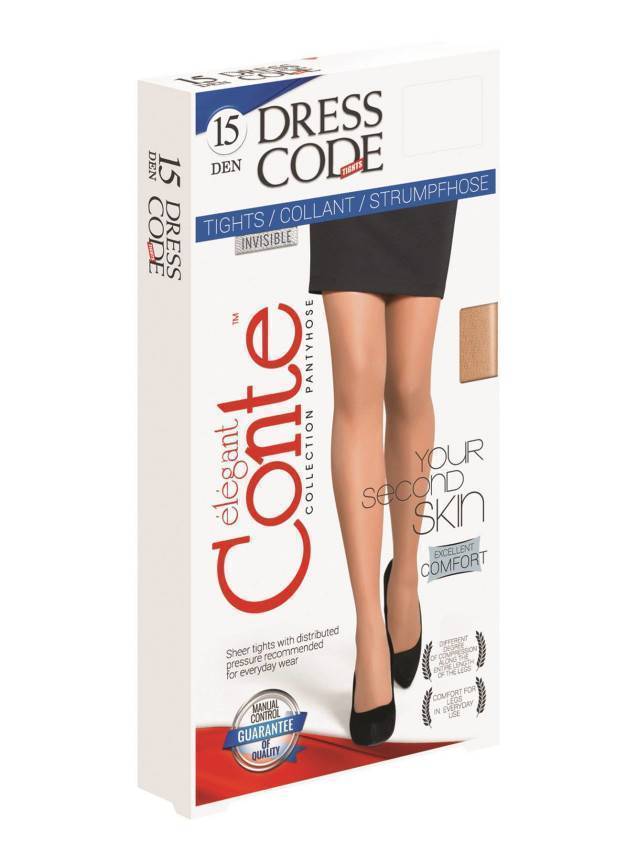 Колготки полиамидные женские DRESS CODE 15 8С-59СПD, p. 2, beige - 5