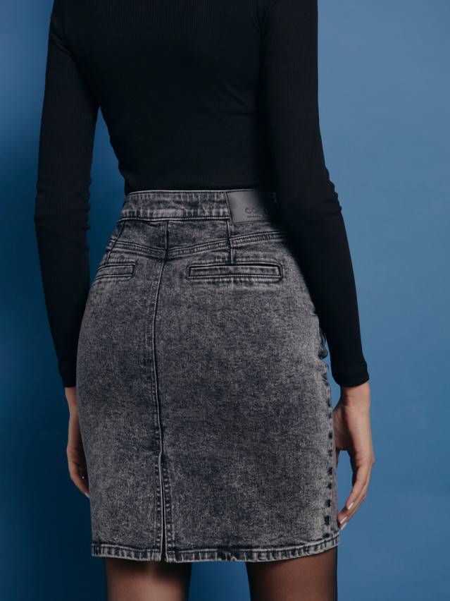 Юбка джинсовая женская CE CON-385, р.170-90, acid washed grey - 5
