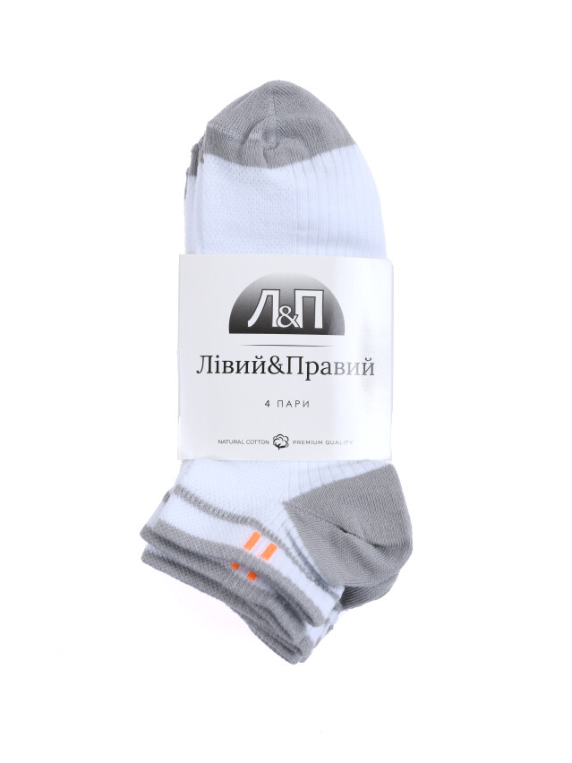 Набор носков женских Л&П 120/4 пары (короткие),р.36-40, 03 белый - 2