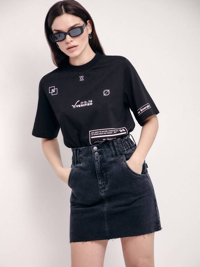 Юбка джинсовая женская CE CON-424, р.170-90, washed black - 5
