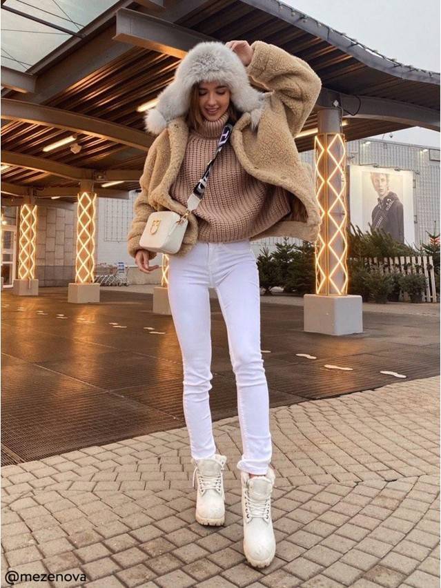 Джинсы Skinny со средней посадкой CON-128, р.170-90, white - 3