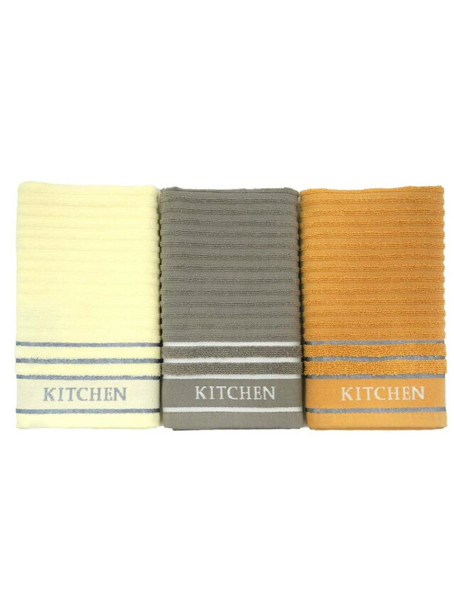 Полотенце кухонное TWL Kitchen home 400 г/м2, 30*50 см, серый - 3