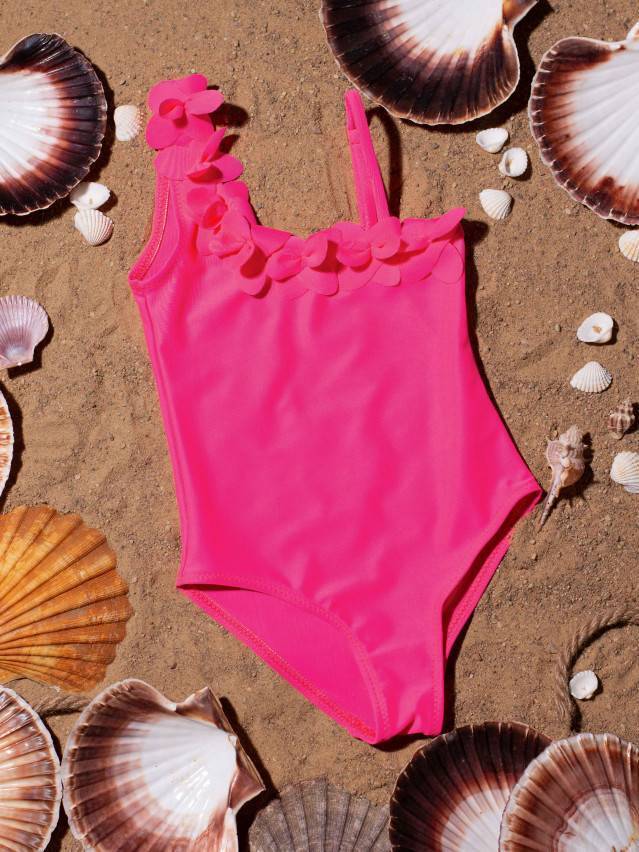 Купальник для девочек ALANYA, р.122,128-60, neon pink - 3
