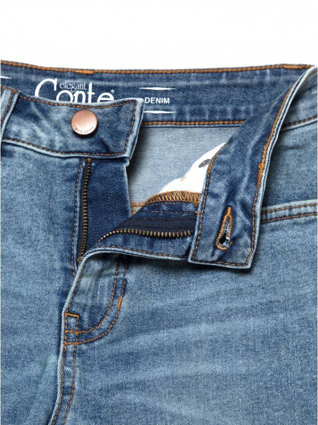 Джинсы skinny с высокой посадкой CON-240, р.170-90, acid washed mid blue - 5