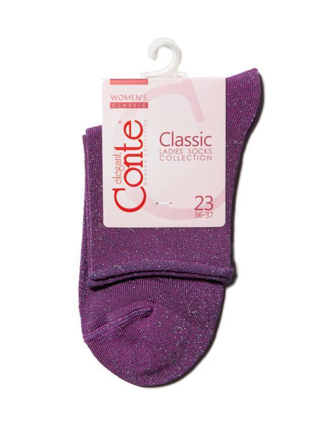 Носки женские вискозные CLASSIC (люрекс, без резинки) 17С-16СП, р. 36-37, 000 сиреневый - 3