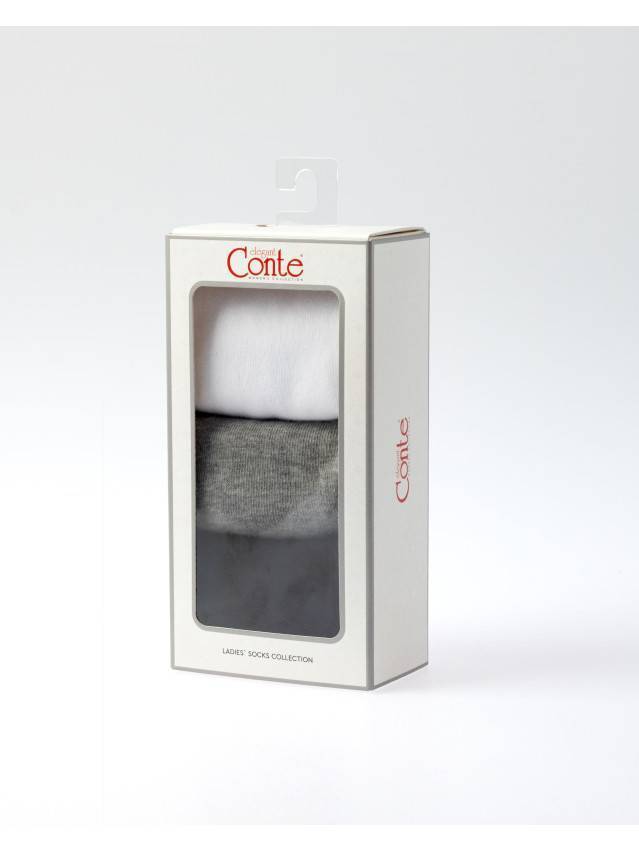 Носки женские хлопковые CE (3 пары, коробка) 7С-22СП, р.36-37, 000 ассорти - 1