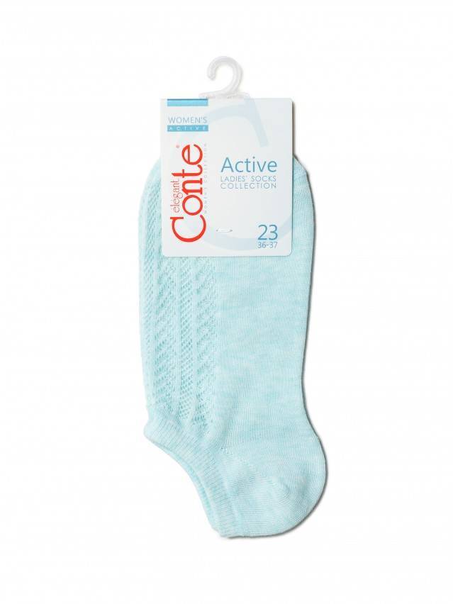 Носки женские хлопковые ACTIVE (ультракороткие) 19С-185СП, р.36-37, 179 бледно-бирюзовый - 3