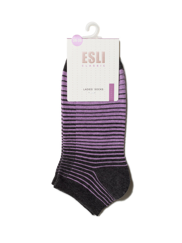 Носки женские хлопковые ESLI CLASSIC (короткие) 14С-116СПЕ, р.23, 074 сиреневый - 3