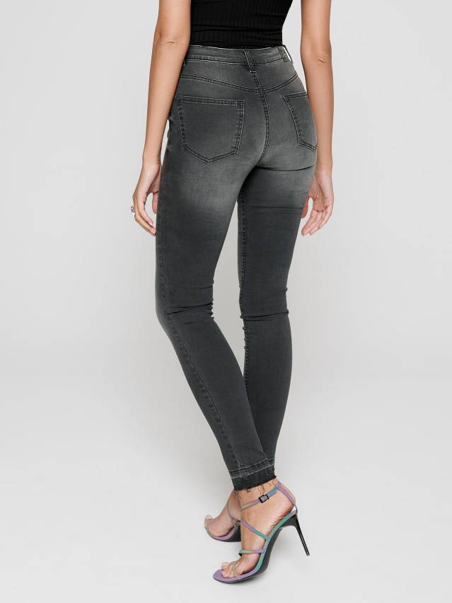Джинсы skinny с высокой посадкой CON-225, р.170-102, washed black - 2
