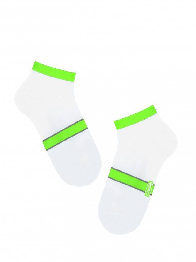 Носки мужские ACTIVE (короткие) 7С-37СП, р. 40-41, белый-салатовый, рис. 066 - 1