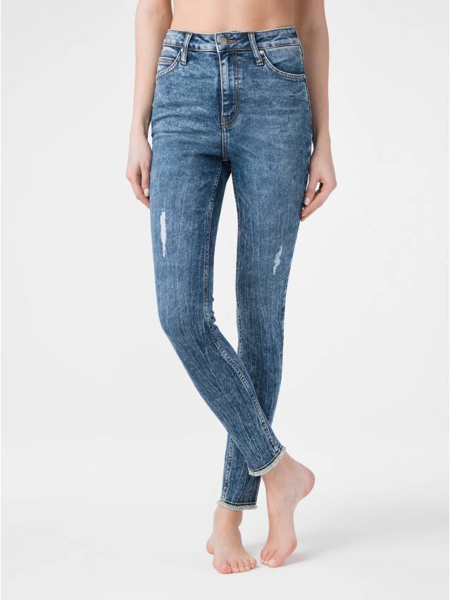 Джинсы skinny с супервысокой посадкой CON-176 Lycra®, р.170-102, bleach stone - 1