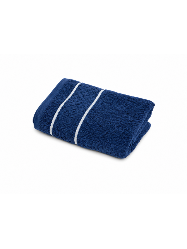 Полотенце махровое TWL Soft 450 г/м2, 70*140 см, т.синий - 1