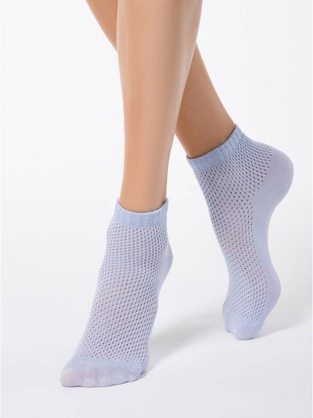 Носки хлопковые женские AJOUR (короткие, люрекс) 15С-81СП, р. 36-37, бледно-фиолетовый, рис. 077 - 1