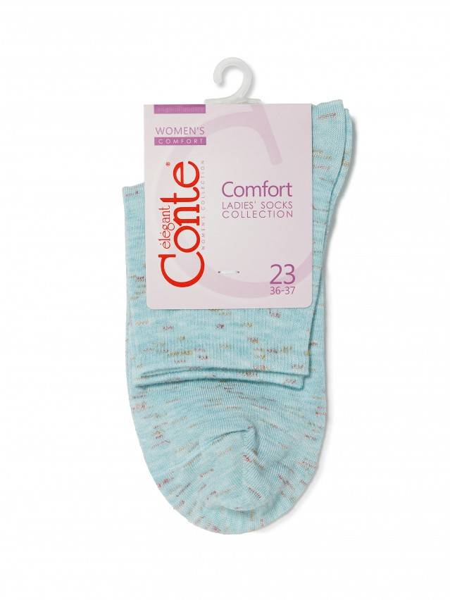 Носки вискозные женские COMFORT (меланж) 14С-115СП, р. 36-37, бледно-бирюзовый, рис. 000 - 3